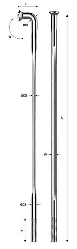 Pillar PSR wing spaken J-bend Rainbow